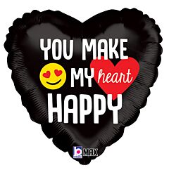 18" Emoji Happy Heart