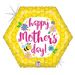 18" Mom's Day Bee and Flower Holographic