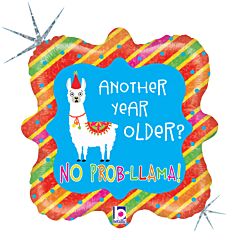 18" Llama Birthday Holographic