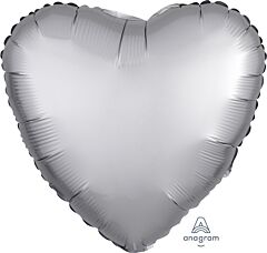 17" Luxe Platinum Heart