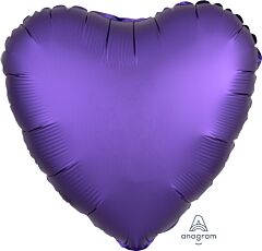 17" Luxe Purple Royale Heart