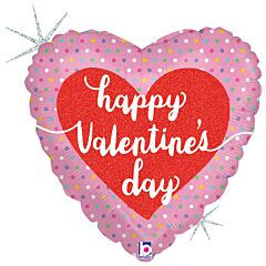 18" Pastel Dots Valentine Holographic