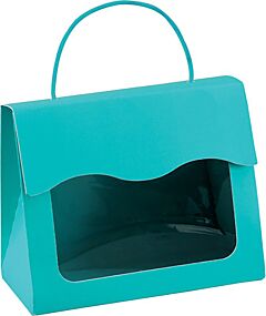 Large Gift Tote with Window - Robin's Egg Blue