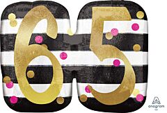 25" Pink & Gold Milestone 65 Holographic