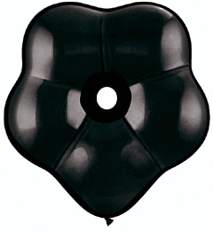 6" Qualatex Geo Blossom - Onyx Black