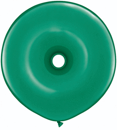16" Qualatex Geo Donut Latex - Emerald Green