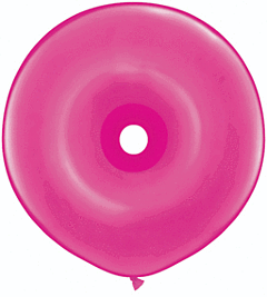 16" Qualatex Geo Donut Latex - Wild Berry