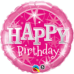 36" Birthday Pink Sparkle
