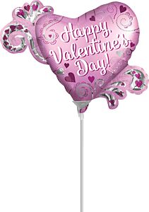 14" Satin Happy Valentine's Day Heart