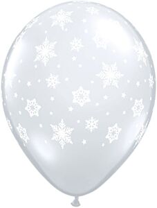 11" Snowflakes-A-Round Latex Clear