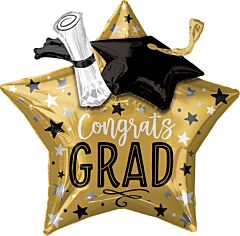 28" Grad Star, Cap, and Diploma