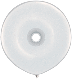 16" Qualatex Geo Donut Latex - White