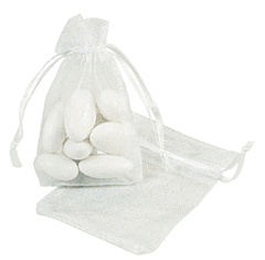 2X3 Organza Bag White 50/Pkg