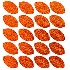 Football Glitter Sticker-Orange