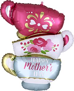 30" Happy Mother's Day Satin Teacups
