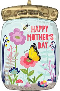 17" Happy Mother's Day Mason Jar