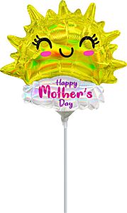 14" Happy Mother's Day Iridescent Happy Sun