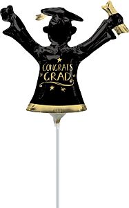 14" Congrats Grad Gold and Black
