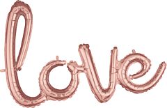 31" x 21 "Script Phrase Love Rose Gold Consumer Inflated