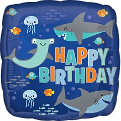17" Happy Birthday Sharks