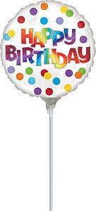 9" Happy Birthday Dots Of Color