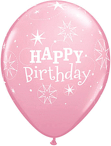 11" Qualatex Birthday Sparkle Latex - Pink/Berry