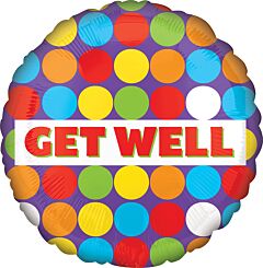 18" Get Well Colorful Dots