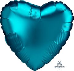 17" Luxe Aqua Heart