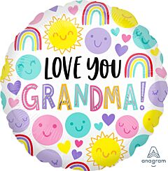 17"Love You Grandma Happy Faces