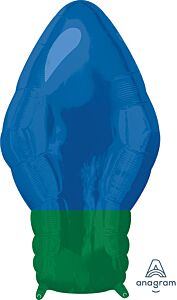 22" Blue Christmas Light Bulb