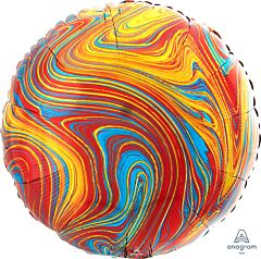 17" Marblez Colorful Round