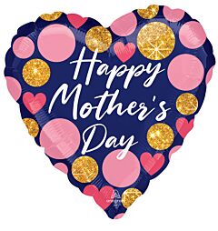 Happy Mother's Day Navy & Glitter Dots