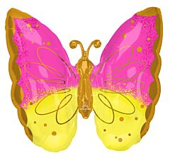 25" Pink And Yellow Butterfly