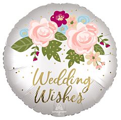 18" Satin Infused Wedding Wishes Floral