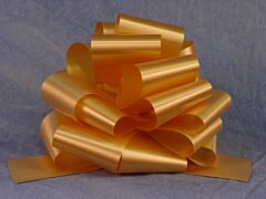 8" Pull Bow Header Card - Metallic Gold