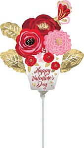 14" HVD Satin Painted Flowers