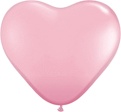 6" Qualatex Heart Latex - Pink