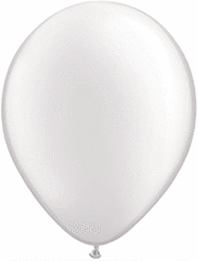 16" Qualatex Pearl White Latex