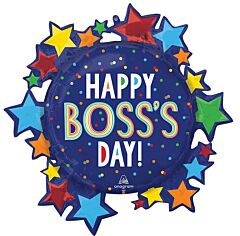30" Boss's Day Colorful Dots and Stars