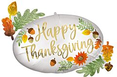 32" Satin Thanksgiving Oval Marquee