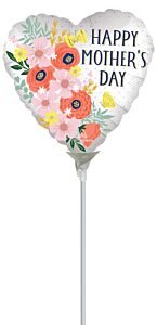 4" Happy Mother's Day Satin Blooms