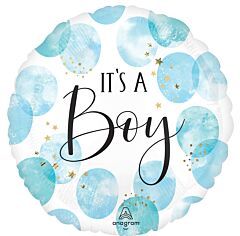 28" Baby Boy Blue Watercolor