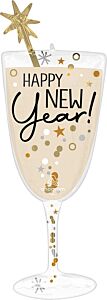 40" Bubbly New Year Glass