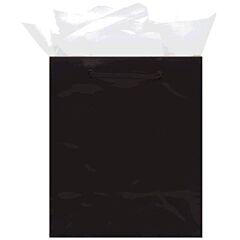 9X7X4 Glossy Bag - Black