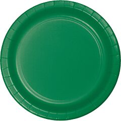 9" Paper Plate - Emerald Green