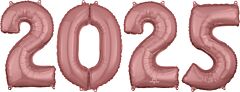 2-0-2-5 Number Bunch Rose Gold 26 Inch