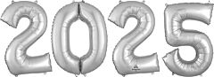 2-0-2-5 Number Bunch Silver 34 inch