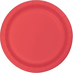 9" Paper Plate - Coral