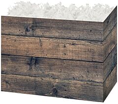 10" Basket Box - Rustic Wood