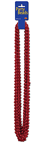 33" Party Beads - Red 12/Card